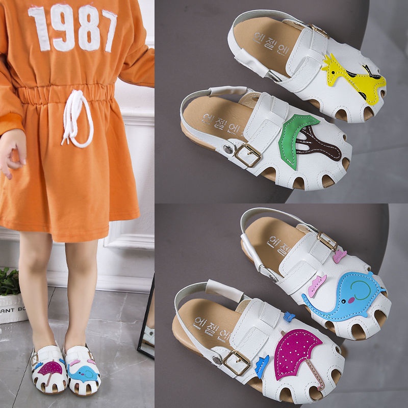 Dép Sandal Đế Mềm Chống Trượt Phong Cách Hàn Quốc Cho Bé Gái