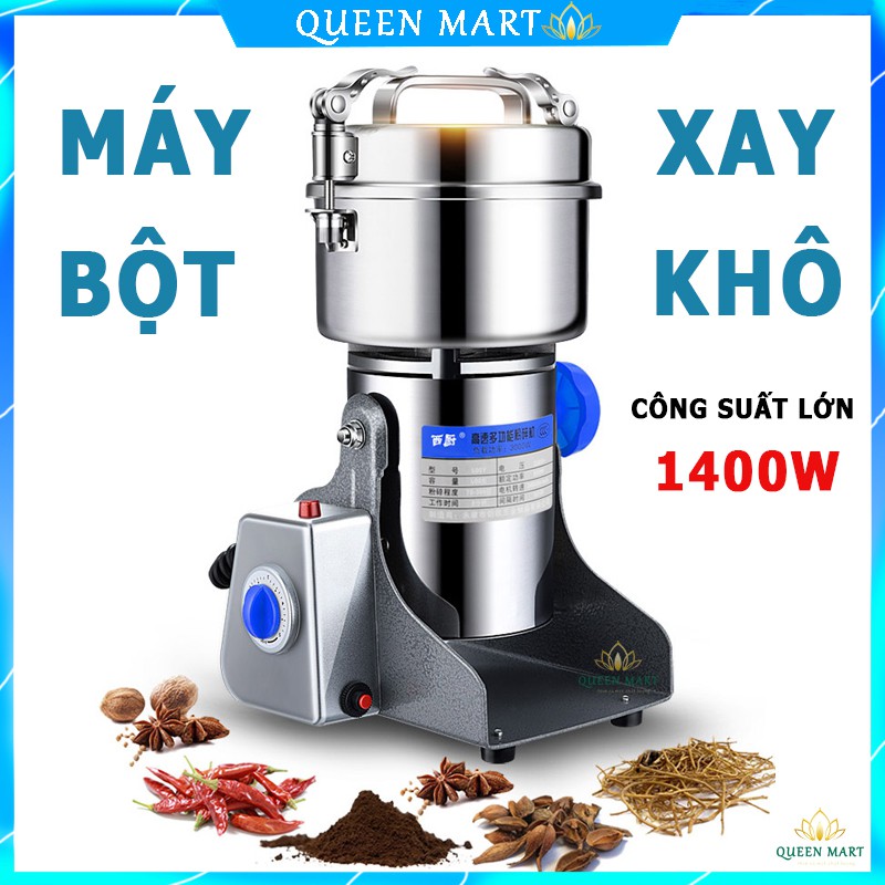 Máy xay nghiền bột khô siêu mịn SEKA 800Y - Máy nghiền đồ khô, bột, ngũ cốc, gạo, thịt cá INOX 304 1400W - Q098