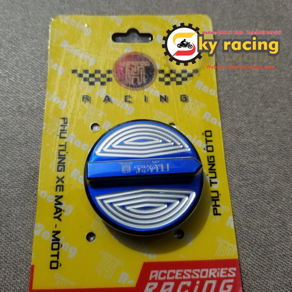 Nắp chụp hộp sên nhôm màu Honda Yamaha  kiểu mũi tên hình dáng bắt mắt
