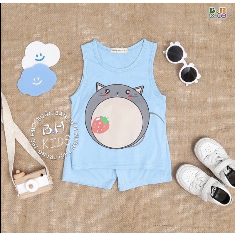 Bộ ba lỗ Minkymom (Chất thun lạnh) siêu mát cho bé