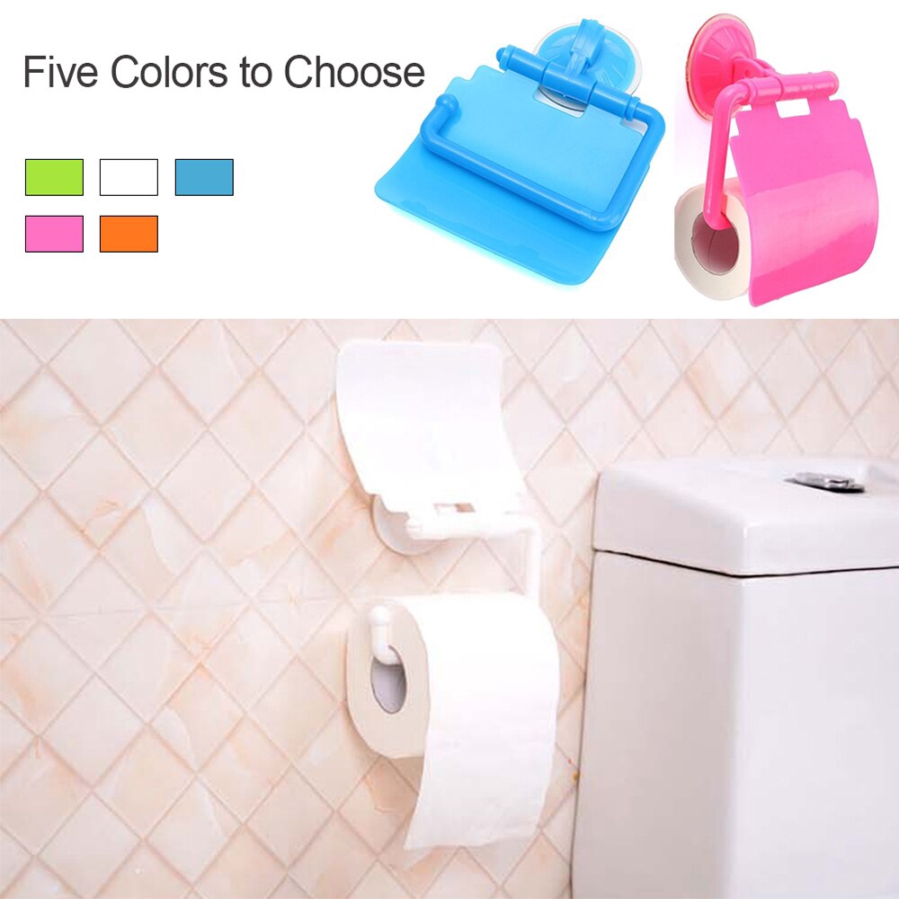Giá Đỡ Cuộn Giấy Vệ Sinh Gắn Tường Kèm Nắp Đậy Tiện Lợi Dành Cho Phòng Tắm
