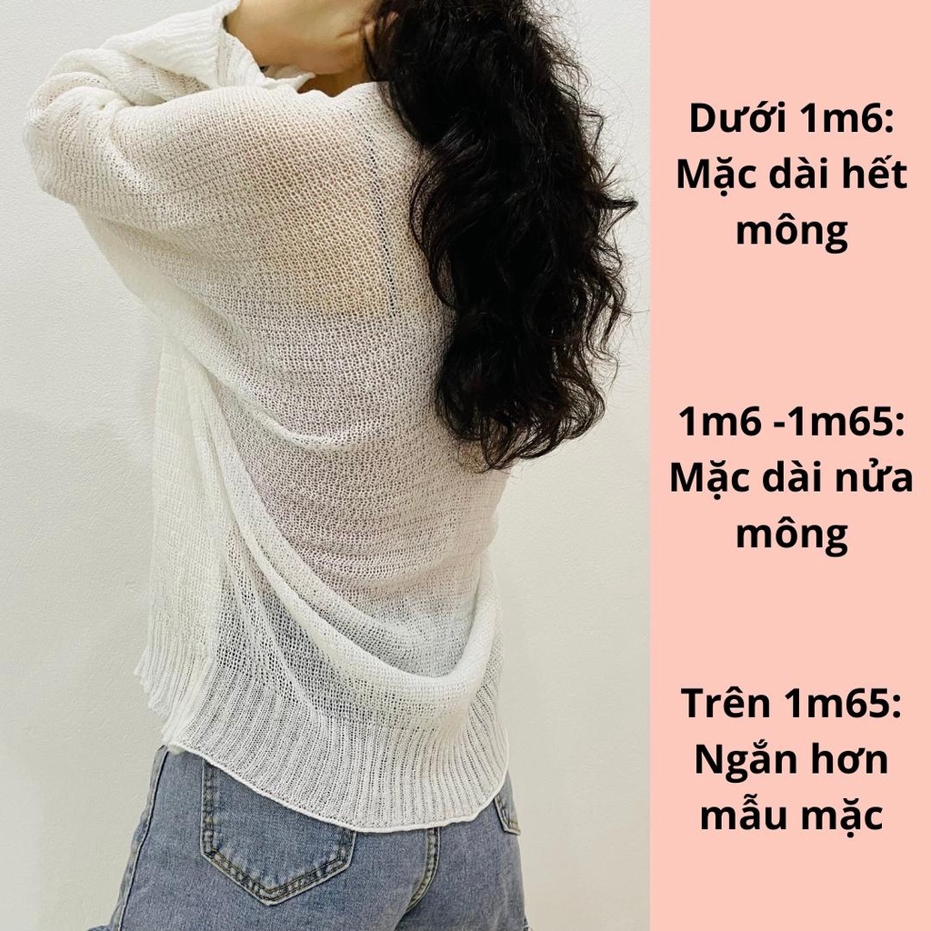Áo Khoác Cadigan Len Mỏng Cho Nữ Phong Cách Hàn Quốc Phù Hợp Đi Biển, Đi Đà Lạt TOPBRA