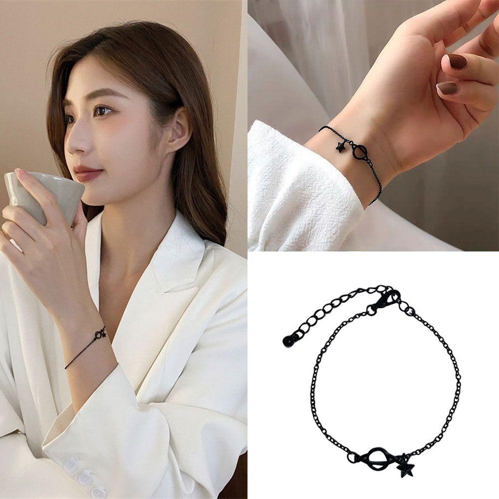 Vòng Tay Ngôi Sao Đen Phong Cách Gothic