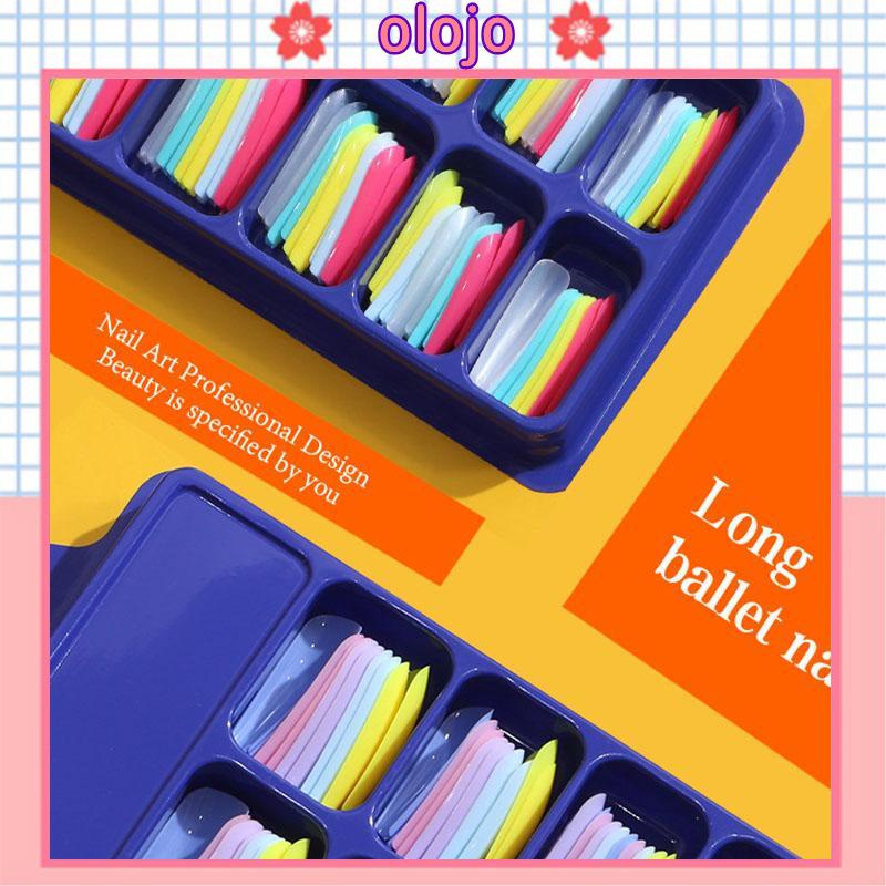 ⚜️Set 100 Móng Tay Giả Bằng Nhựa Acrylic Nhiều Màu Thiết Kế Bao Phủ Toàn Diện Độc Đáo