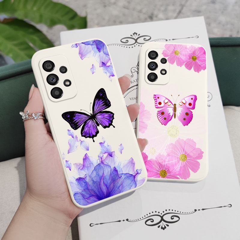 Ốp Lưng Silicone HìNh Con BướM Cho Samsung Galaxy A73 A53 A33 A23 5G