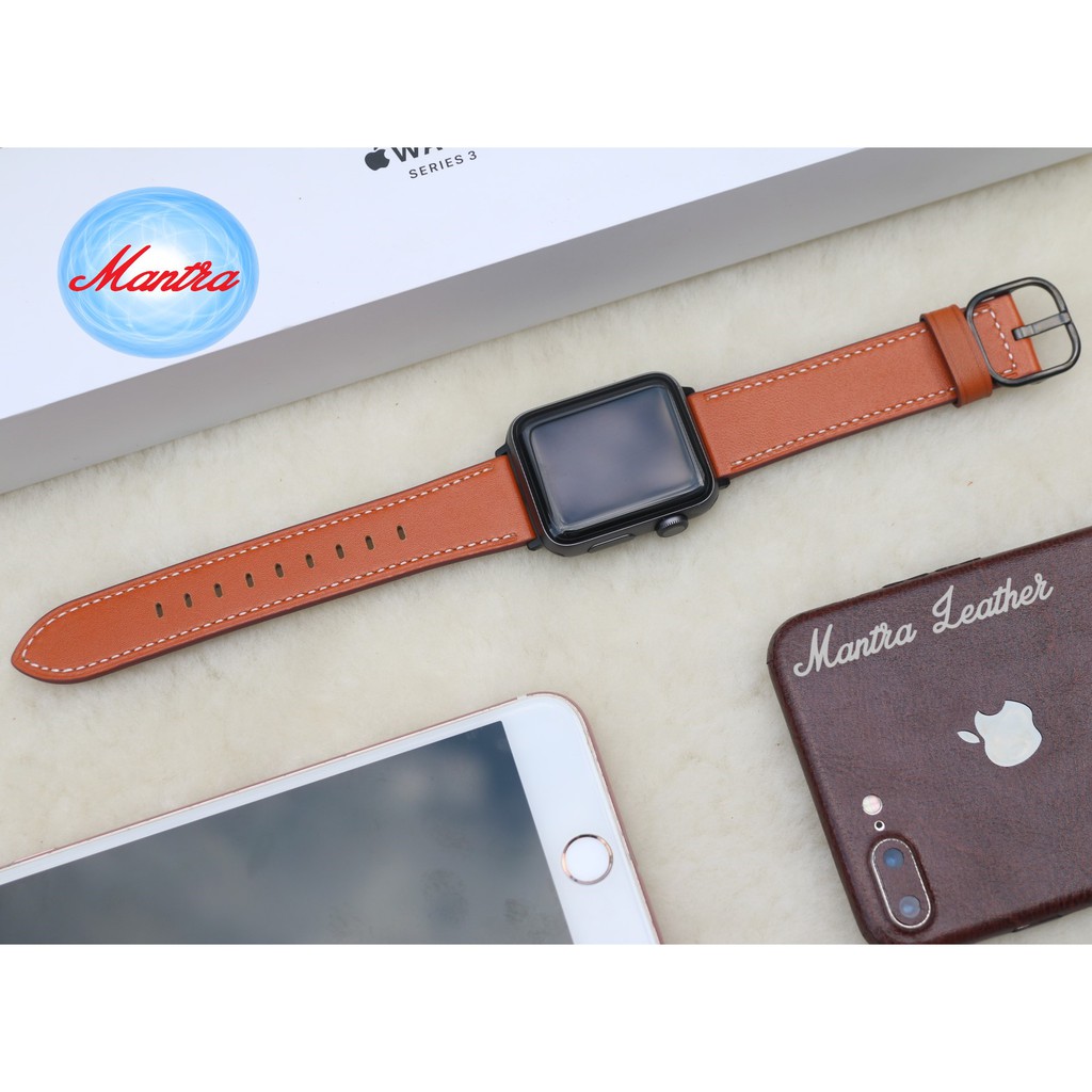 Dây Da Bò Paris Leather dành cho Apple Watch Size 38mm / 40mm / 42mm / 44mm