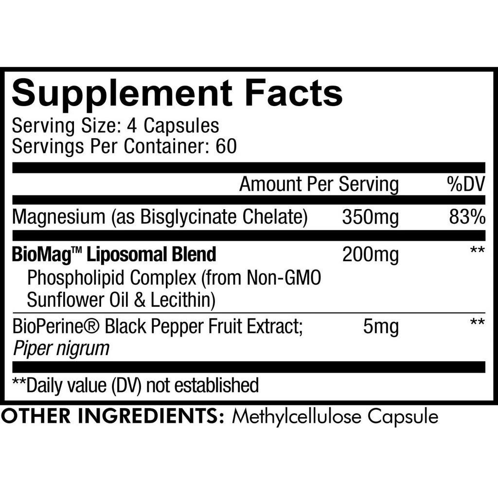 Viên uống tăng hiệu suất thể thao, cải thiện chức năng hệ thần kinh Codeage - Liposomal Magnesium Glycinate 240 viên