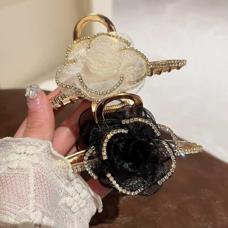 Kẹp Tóc Hình Hoa Mặt Sau Phong Cách Hàn Quốc Thời Trang Cho Nữ