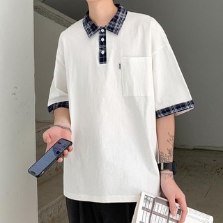Áo thun polo cổ kẻ