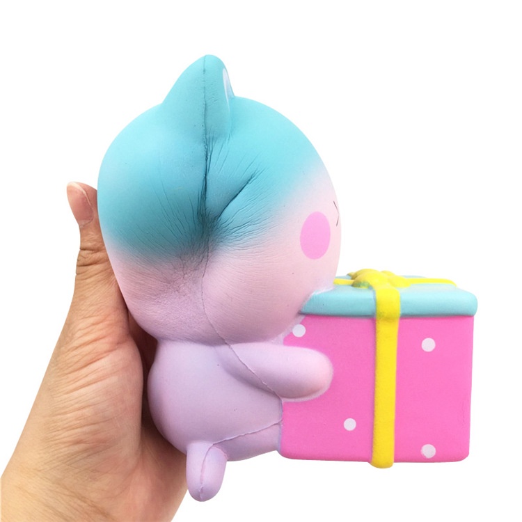 Squishy Lớn JUMBO Hình gấu ôm hộp quà Đồ Chơi Xốp Giảm Stress Hình mềm mịn dễ Thương đàn hồi Cho Bé
