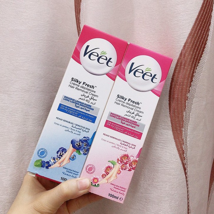 Kem tẩy lông nam nữ Veet Silky Fresh tuýp nhỏ 100ml