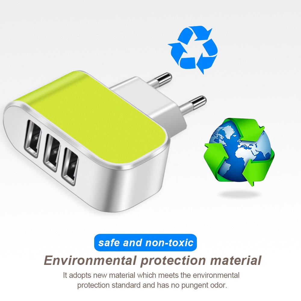 Bộ SạC ĐiệN ThoạI 3 CổNg USB 3.1A TiệN DụNg