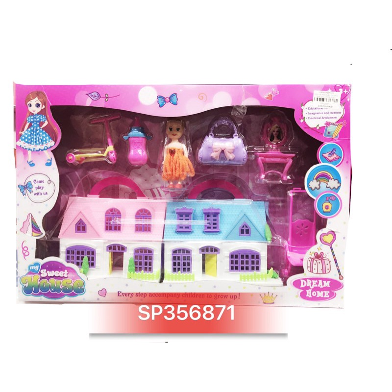Hộp nội thất nhà + 1 búp bê, bình sữa, 857A