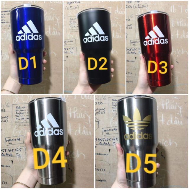 Ly giữ nhiệt adidas dập chữ.