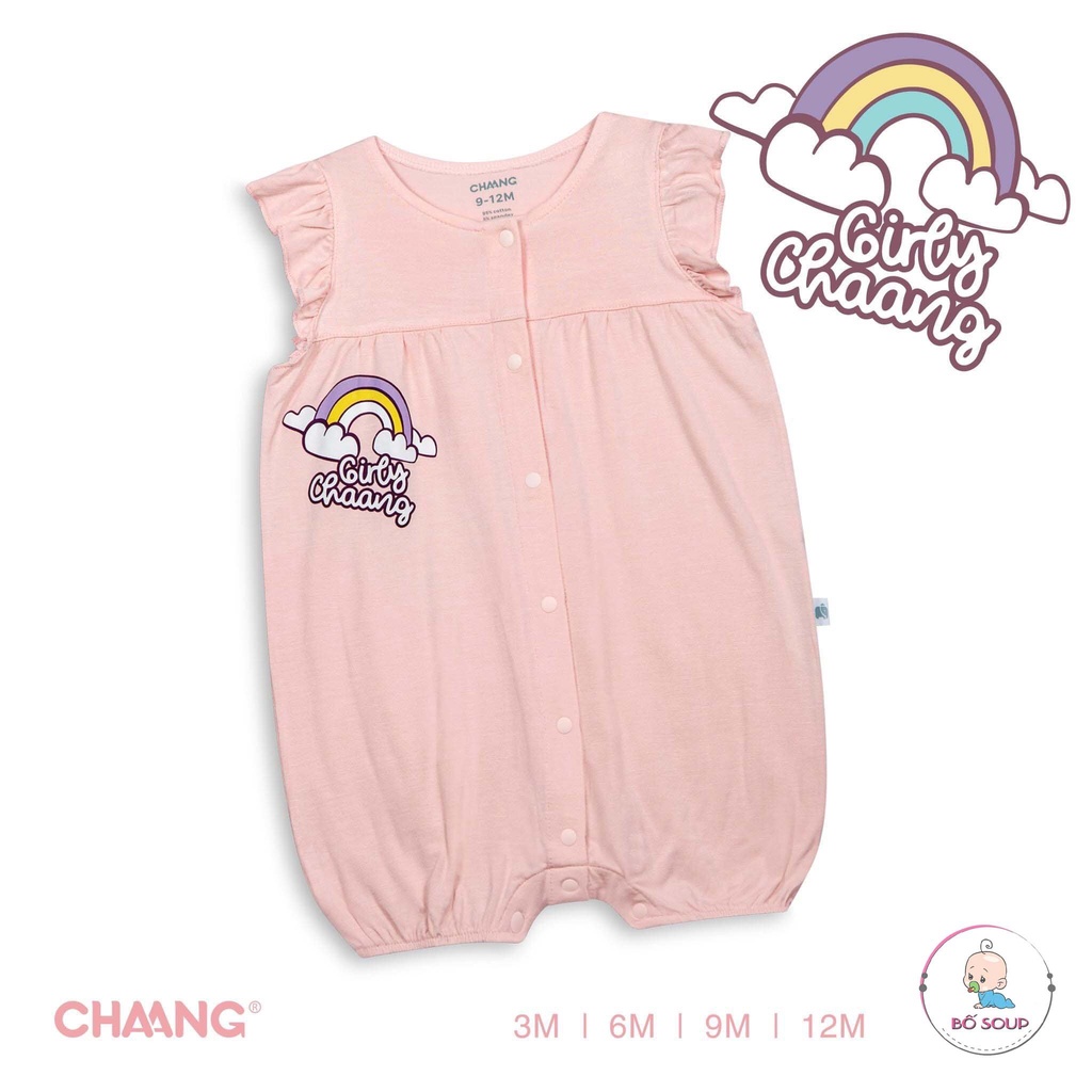Bộ body cúc giữa trẻ em họa tiết Chaang