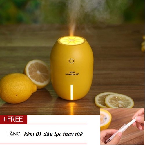 Máy tạo độ ẩm phun sương Lemon Kết Hợp Đèn Ngủ tặng 01 lõi lọc thay thế