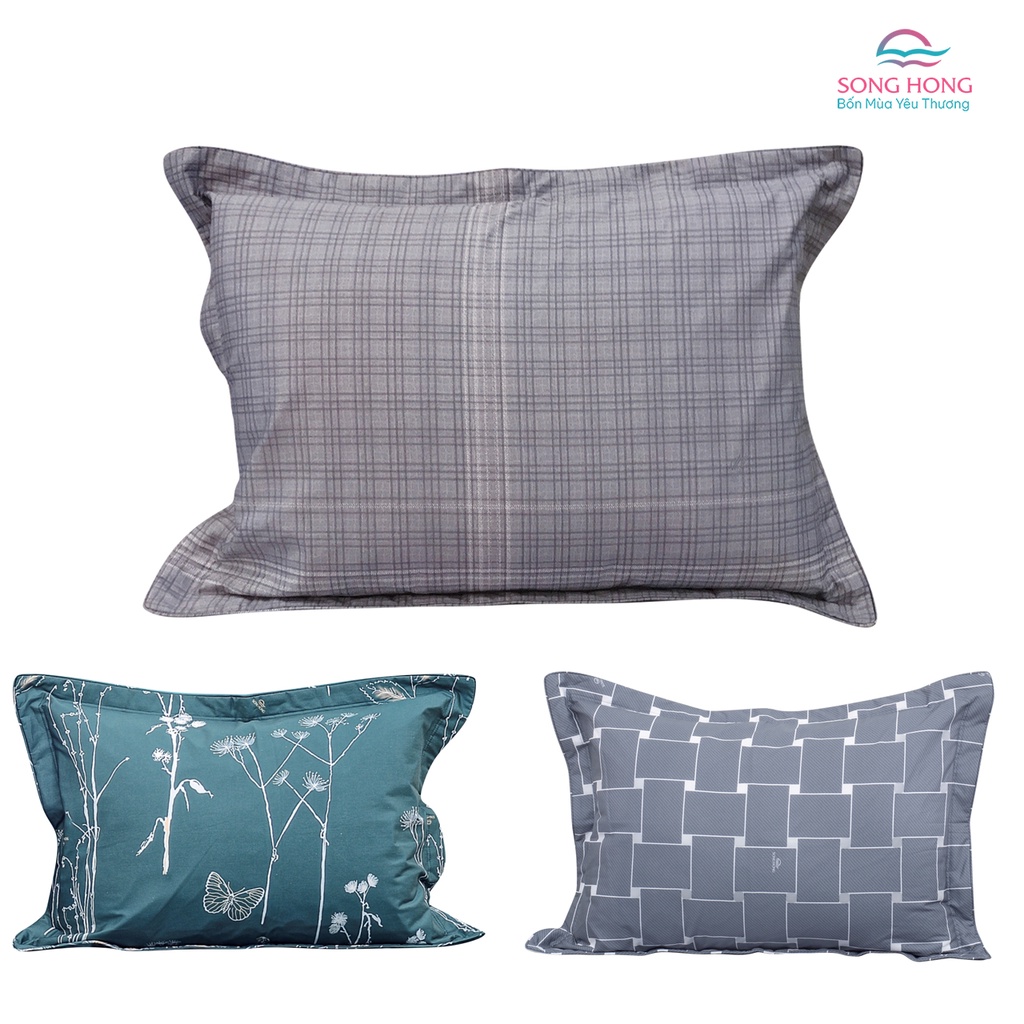 Vỏ gối đơn Sông Hồng chất cotton kích thước 45x65cm