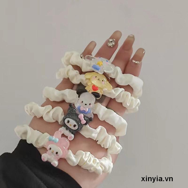 Dây Cột Tóc Cao Su Họa Tiết Hoạt Hình Xinh Xắn Cho Bé Gái