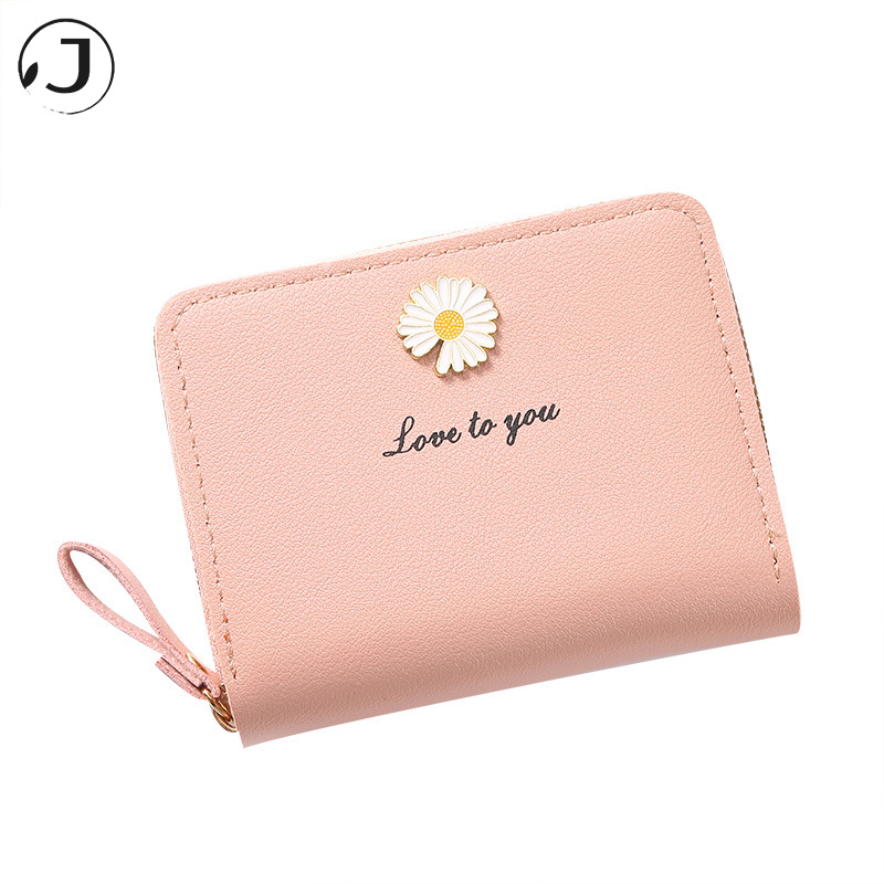 Ví da PU  Cầm Tay Ngắn đẹp mini họa tiết hình hoa cúc thời trang dành Bóp đựng tiền cho nữ | BigBuy360 - bigbuy360.vn
