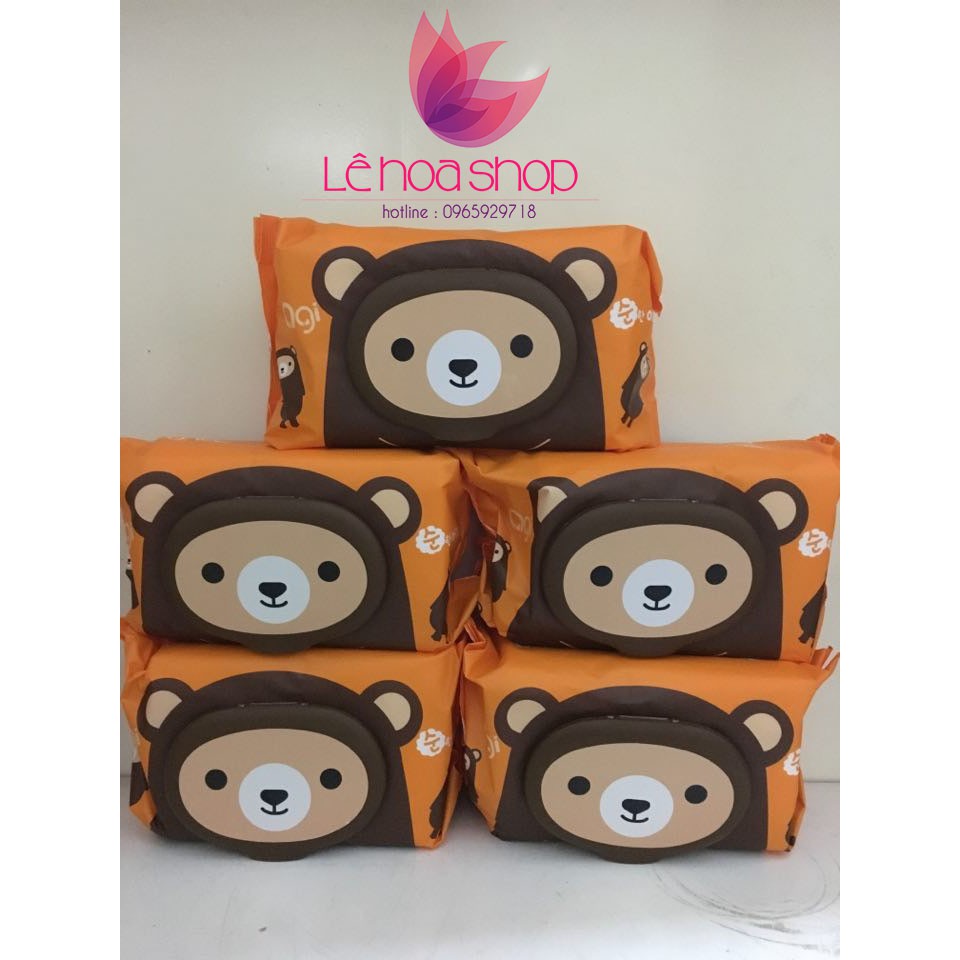 Khăn ướt AGI loại 100 tờ không mùi mẫu mới