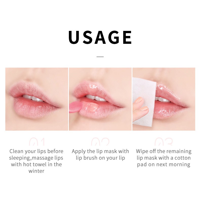 Fenyi Strawberry Lip Mask Reduce Fine Lines Lip Care 20g