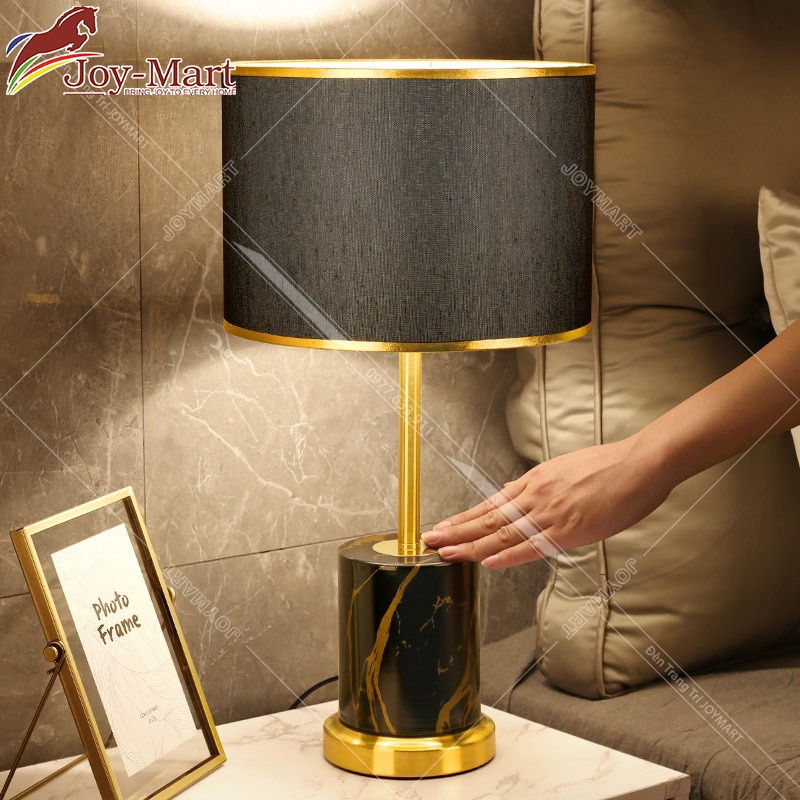 Đèn Ngủ Để Bàn Phong Cách Châu Âu Sang Trọng JOYMART MB9228 Đen Đèn Bàn Trang Trí Khách Sạn, Phòng Khách Hiện Đại
