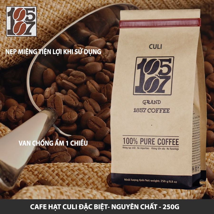 1KG Cà phê hạt CULI đặc biệt ❤️️ FREESHIP ❤️️ nguyên chất không pha trộn tẩm ướp hương liệu - grand 1857 coffee | BigBuy360 - bigbuy360.vn