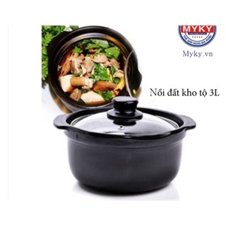 Nồi đất 2 lít tràng thạch nắp kiếng lòng sâu-nồi kho quẹt 2l