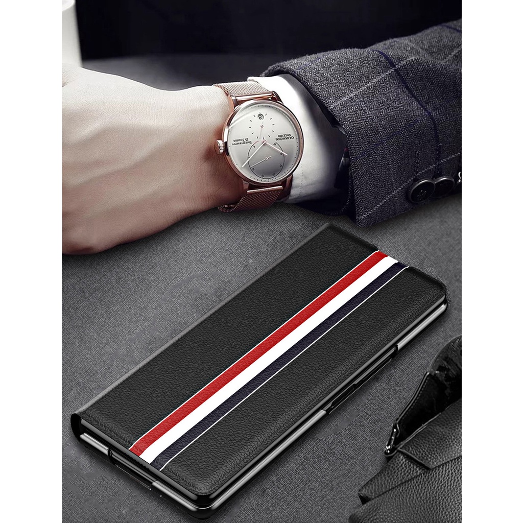 Bao Da Samsung Galaxy Z FOLD 5 / Z FOLD 4 / Z FOLD 3 Họa Tiết Thom Browne - BUM STORE GALAXY CASE