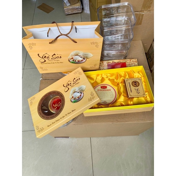 🌟 BỘ HỘP TRÒN /VUÔNG ĐỰNG 50gr YẾN TINH, có 1 Khay đường⚡️HỘP QUÀ Mini _ ĐK: 16cm