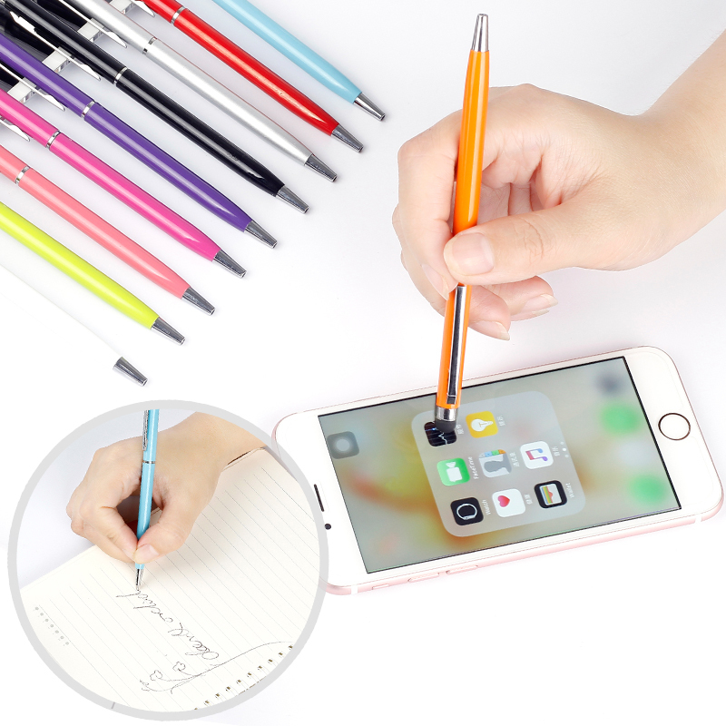Bút cảm ứng màn hình điện dung thu gọn được hai mục đích mini sáng tạo thông dụng thích hợp cho iPad iPhone