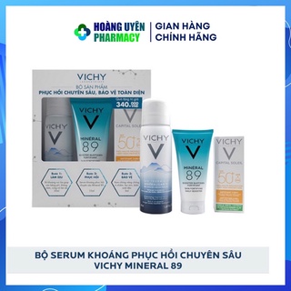 Bộ chăm sóc da phục hồi chuyên sâu Vichy (xịt khoáng Vichy, khoáng cô đặc mineral 89)