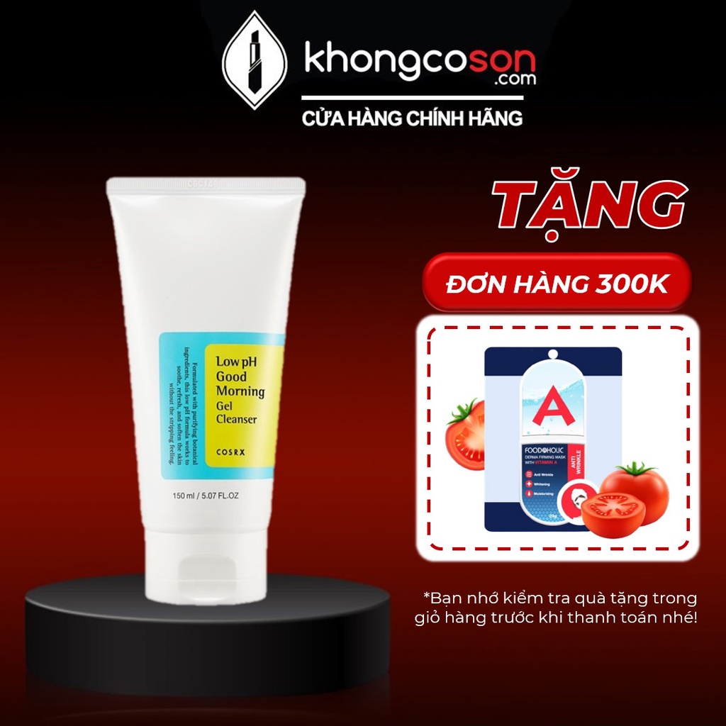 Sữa Rửa Mặt COSRX Dạng Gel Tinh Chất Tràm Trà Dưỡng Ẩm Low pH Good Morning Gel Cleanser 150ml - Khongcoson