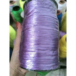 Cuộn dây tim 2.5mm màu tím làm handmade chất dù bóng nặng 500g dài 100m