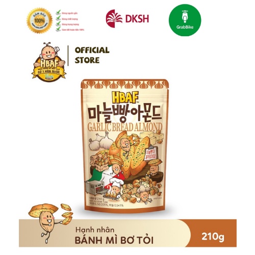 [MỚI] Hạt Hạnh nhân Mix Bánh mì Bơ Tỏi kiểu Pháp HBAF 210g-[FREE SHIP] TỪ ĐƠN 50K, [Loại Đặc Biệt]