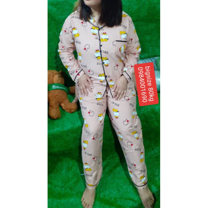 (Sale) Đồ bộ Pijama Bigsize 65-80kg (Tay dài/Sau sinh)