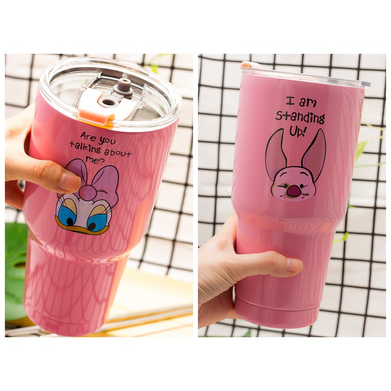 Ly Giữ Nhiệt Loại Tốt 900ml Họa Tiết Cartoon Dễ Thương Cho NỮ