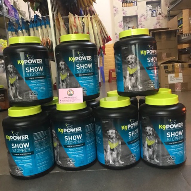Bột dưỡng dài và mượt lông,giảm rụng lông K9 Show Stopper 1.8kg