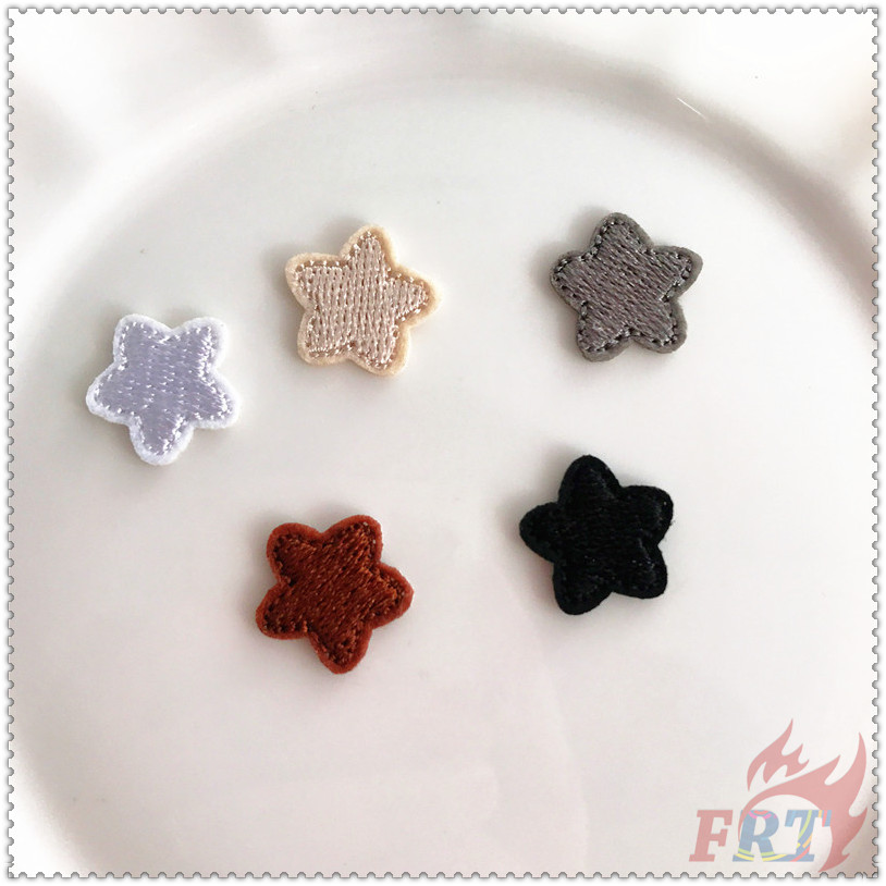 Miếng vá ủi thêu trang trí thủ công nhiều màu sắc hình ngôi sao năm cánh mini