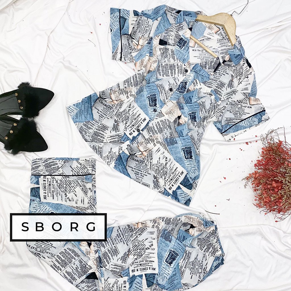 ☸△Bộ mặc nhà trung niên SBORG pijama nữ chất lụa hongkong cao cấp tay ngắn quần dài có túi bigsize từ 50-75kg quà tặng m