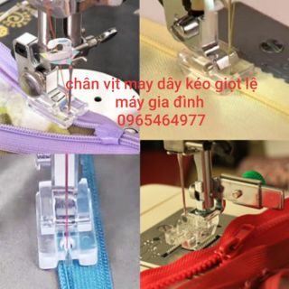 Chân vịt may dây kéo giọt lệ máy may gia đình