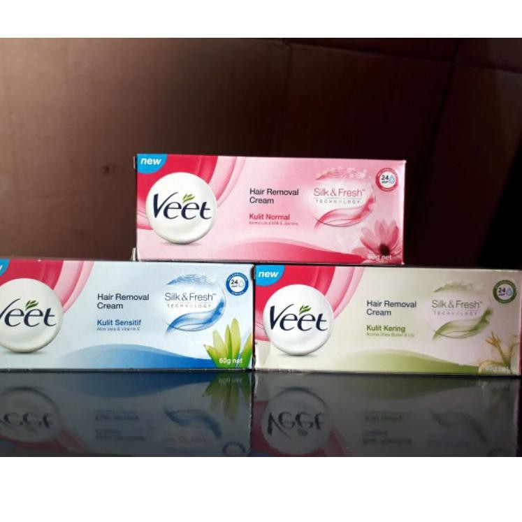 (Hàng Mới Về) Kem Tẩy Lông Eqr Veet 60gr Jumbo / / Veet 60gr Chất Lượng Cao