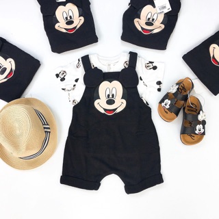 Set yếm kèm áo mickey h.m dư xịn
