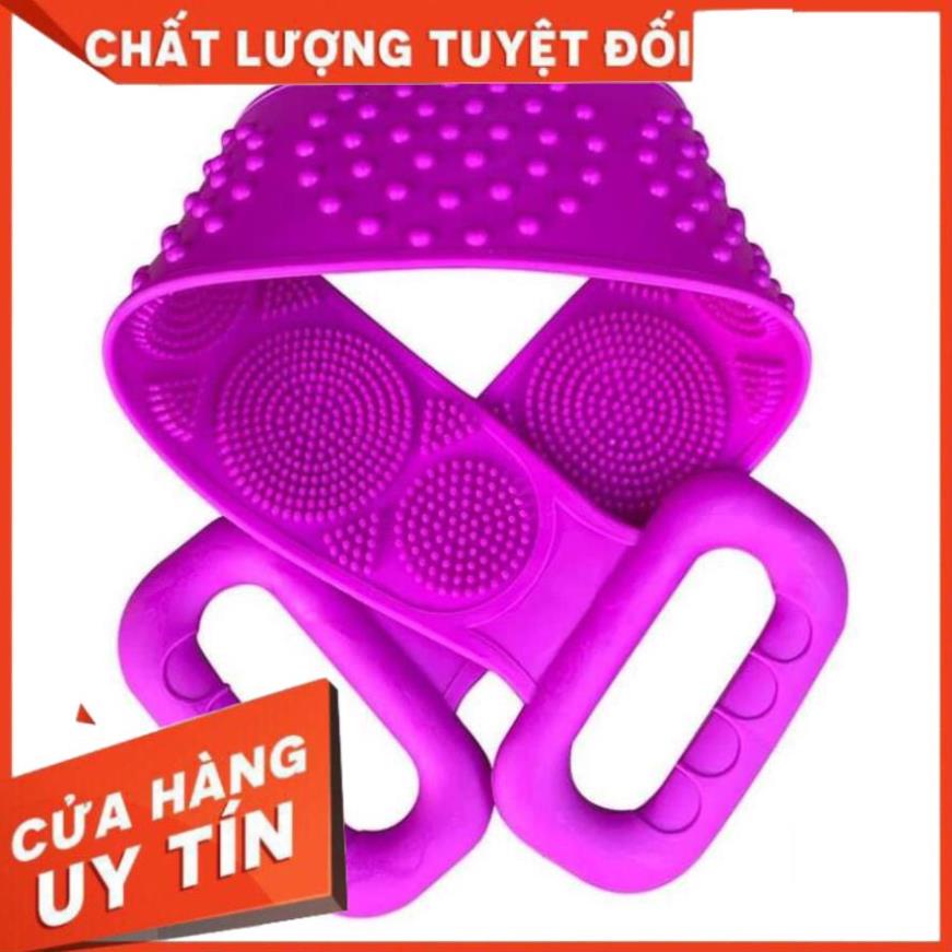 Hot -  Dây Chà Lưng Silicon, Dây Đeo làm Sạch Tế Bào Chết, Đai Cọ Tắm Silicon HCM.