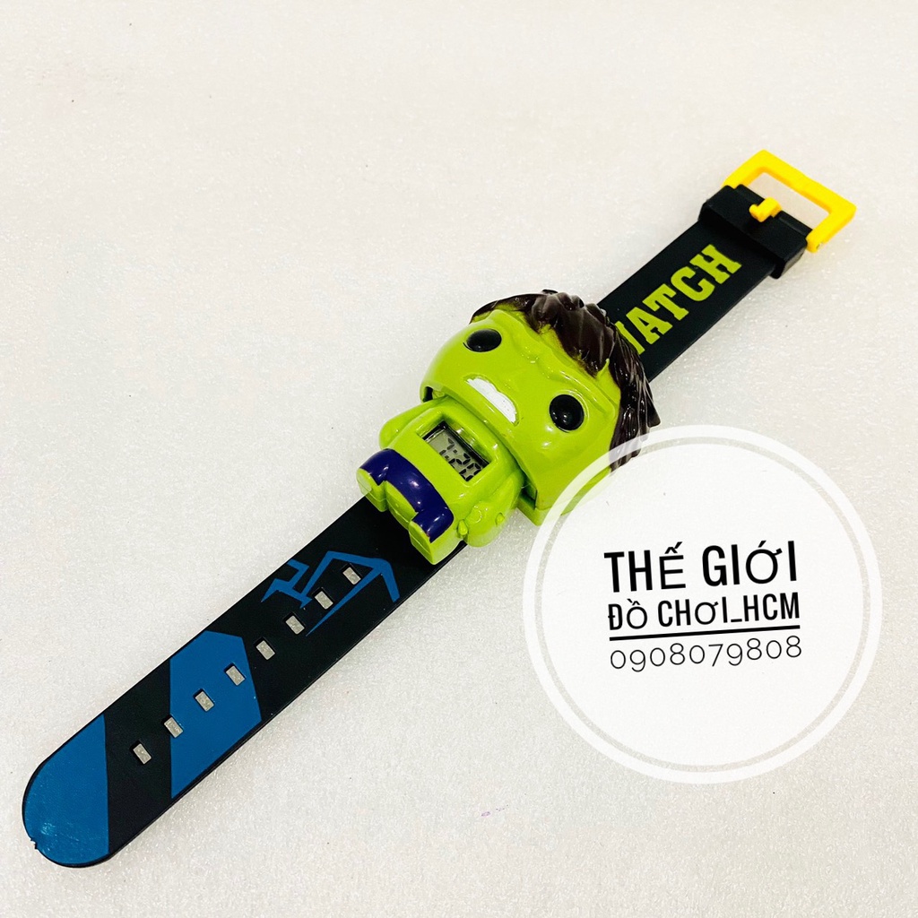 [HOT-NHIỀU MẪU] Đồ chơi đồng hồ đeo tay hình siêu nhân, siêu anh hùng Marvel cho bé thích Spiderman, Ironman… 899A-3