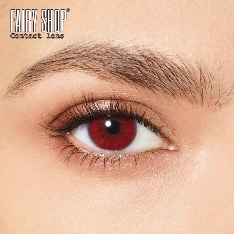 Áp tròng cosplay glossy red đỏ 14.0MM - Kính Áp Tròng FAIRY SHOP CONTACT LENS