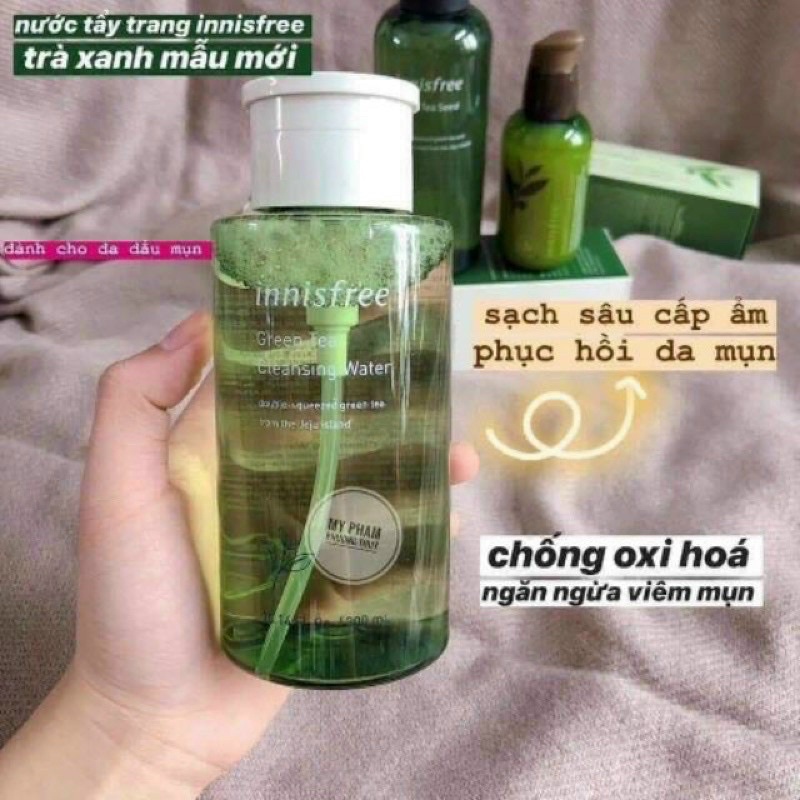 Nước Tẩy Trang Trà Xanh Dịu Nhẹ Innisfree Green Tea 300ml Dành Cho Mọi Loại Da