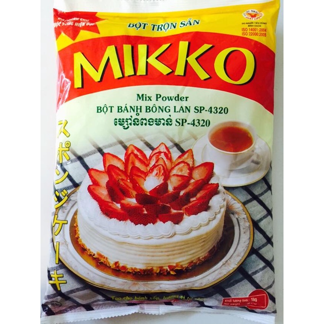[Tặng kèm cây màng bọc thực phẩm] Bột làm bánh Mikko Các loại- Date mới