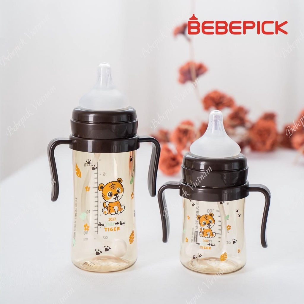 ￼Bình sữa PPSU Bebepick Hổ 2022 size 150ml/ 250ml (Núm tự chọn)