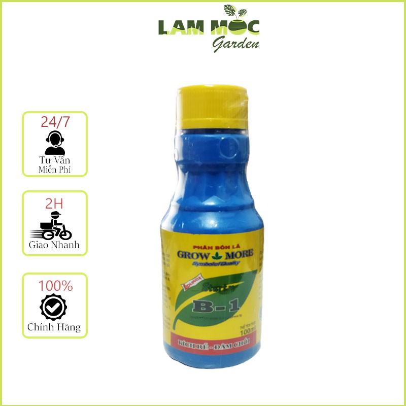 PHÂN BÓN LÁ SATRT VITAMIN B1 GROW MORE NHẬP KHẨU TỪ MỸ 100ML